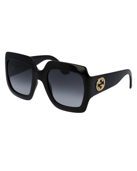 gucci eyewear double g oversized-frame sunglasses|gucci 54mm oversized square sunglasses.